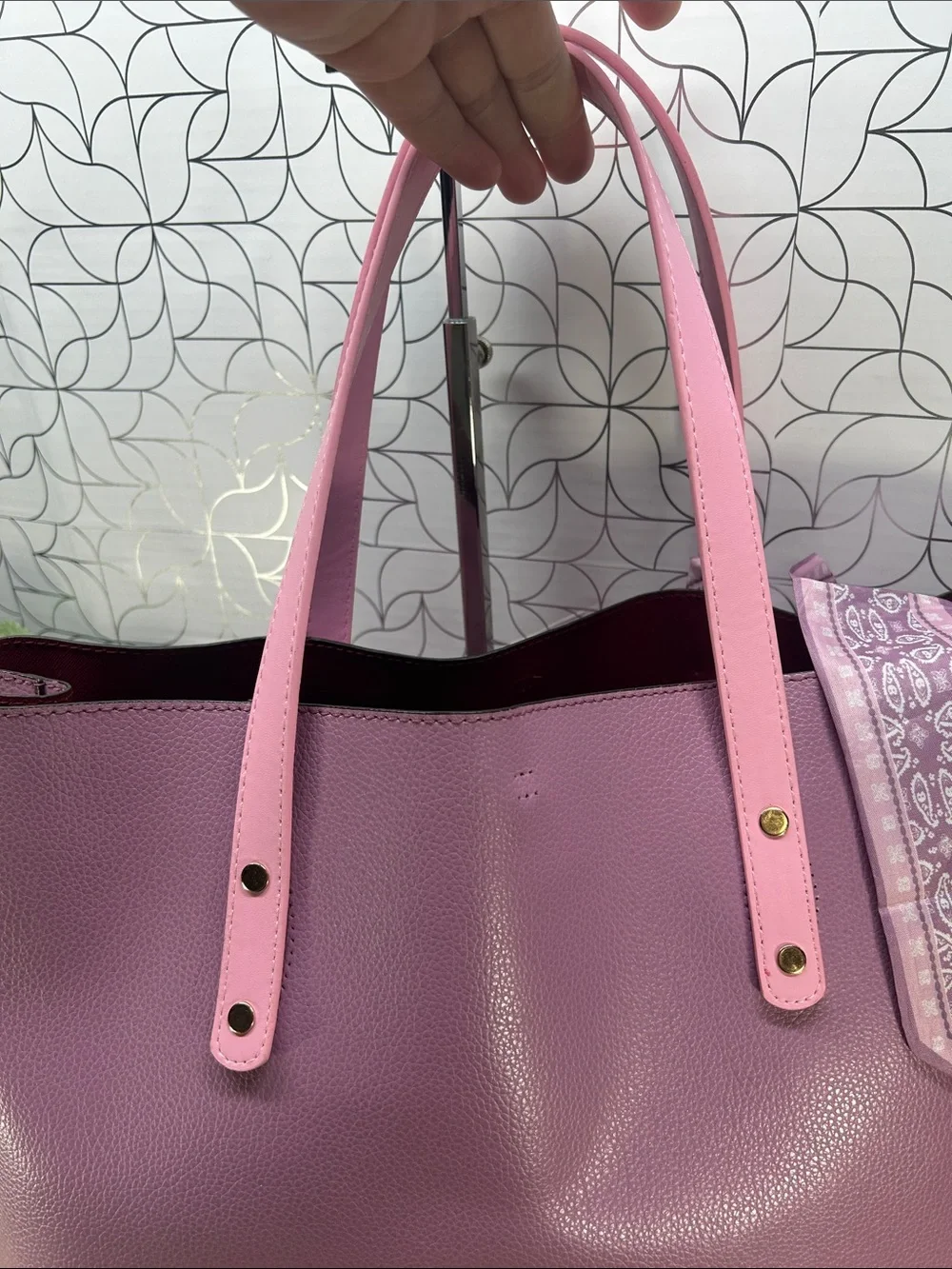 Kate Spade pink purple tote bag
